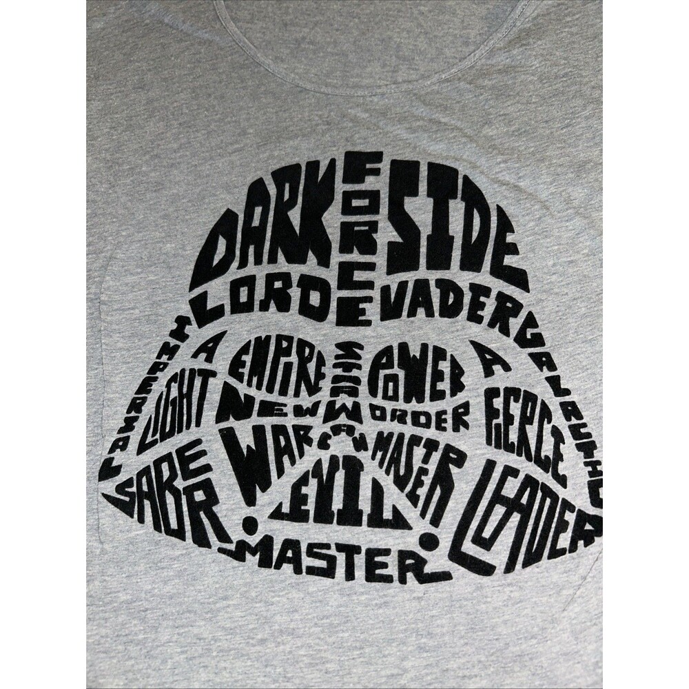 Star Wars Darth Vader XS Cap Sleeve Gray & Black T-Shirt